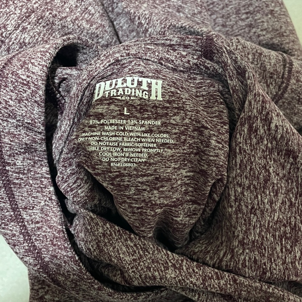 Duluth Trading Ladies Marbled Purple Hoodie - Picture 6 of 6